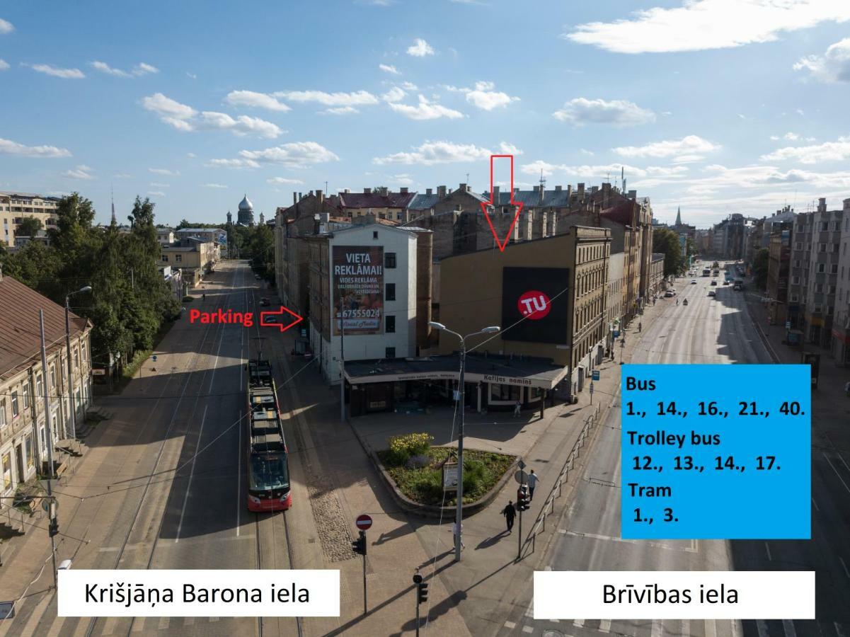 Aparthotel Riga Eksteriør bilde Location of the bus stop
